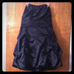 David’s bridal short strapless bridesmaid dress